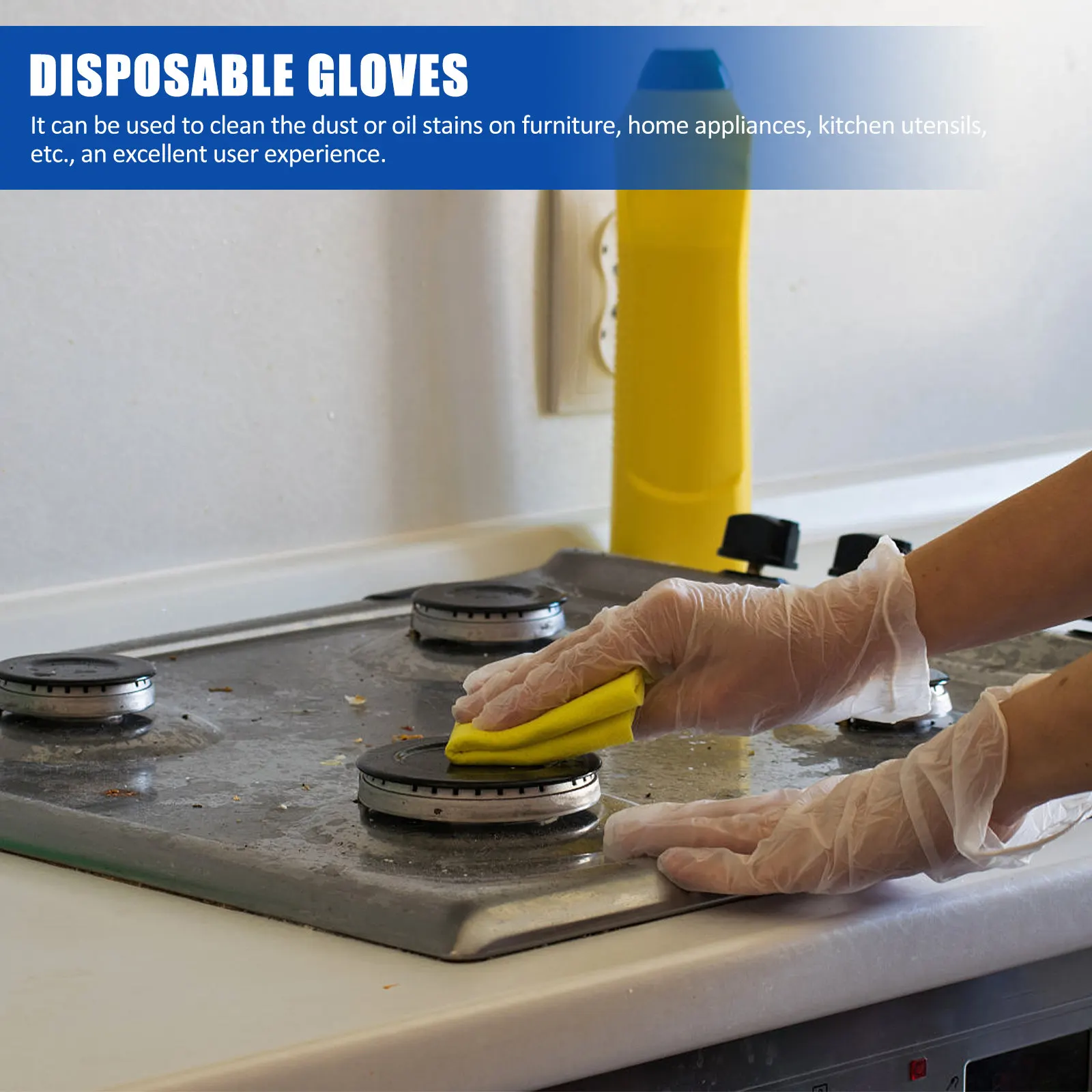 

10Pcs Electrostatic Disposable Cleaning Gloves Nonwoven Fabric Dust Removal Gloves for Home Kitchen Furniture Use