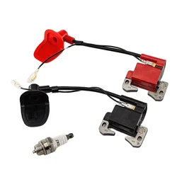 Performance Red IGNITION COIL for 43cc 47cc 49cc Mini Quad Pocket Dirt Bike ATV 2-Stroke Engine part with spark plug