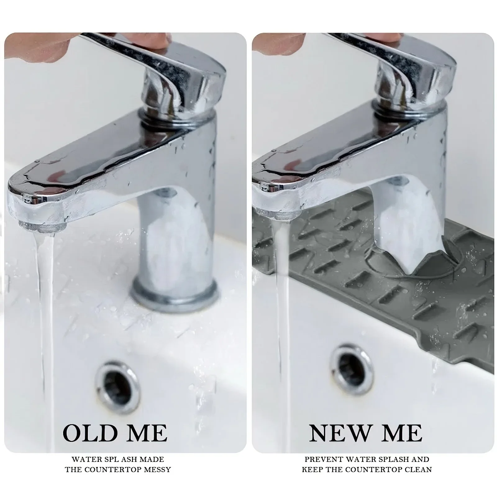 2022 Amazon Kitchen Sink Draining Mat Drying Countertop Protector Water Splash Guard Silicone Faucet Handle Drip Catcher Tray
