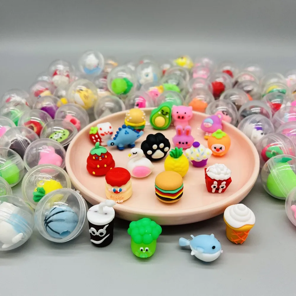 50/100pcs Mini Cute Cartoon Gashapon Fun Twisting Ball Toys | Kindergarten Sharing, Small Claw Machine Special Gachapon