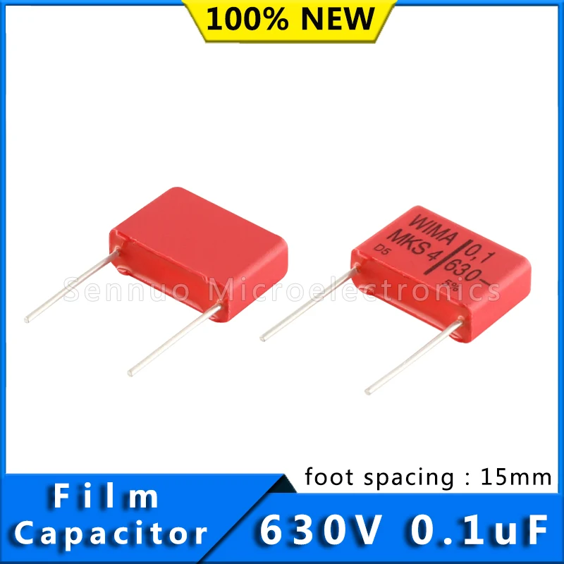 5/10pcs New German WIMA Film Capacitor MKS4 630V  0.1UF  630V 104 Pitch 15mm Audio Infinity Capacitor MKS4J031004C00JSSD