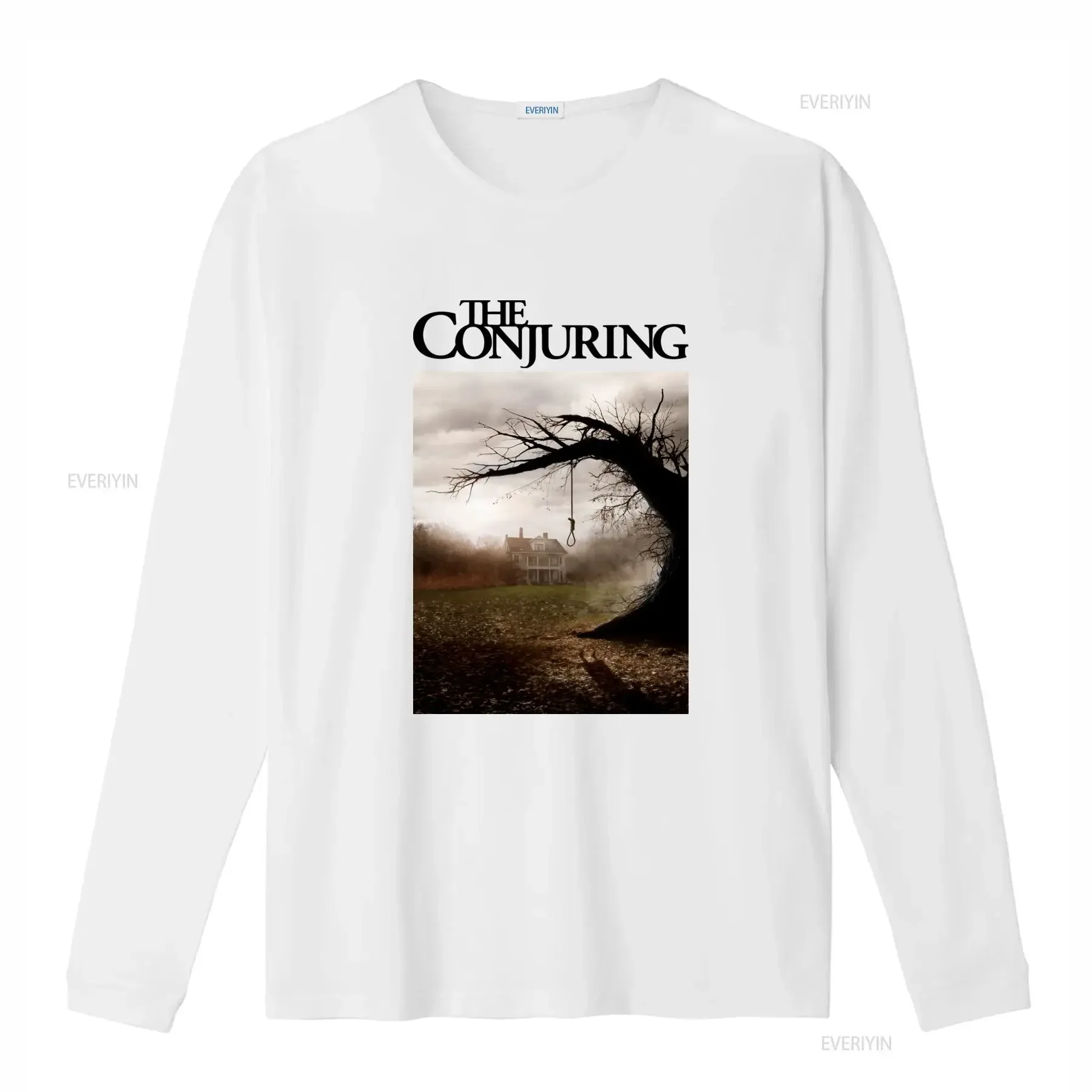 The Conjuring Movie Poster Tree Design Premium Canvas T Shirt Black vintage Washed Unisex Top For Everyday Wear fashion