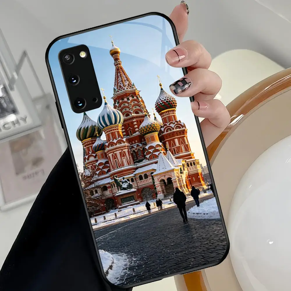 Vibrant Russian Charms Phone Case For Samsung Galaxy S26 S25 S24 S23Ultra & Plus Series Glass Phone Case Drop-Resistant Protecti