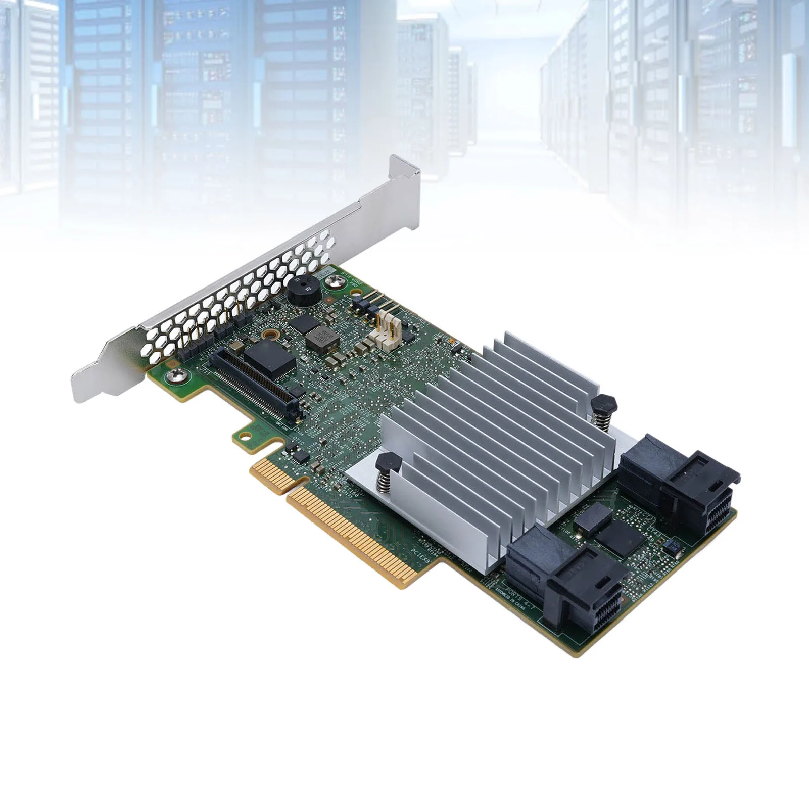 

PCI E 3.0 SAS RAID Card RAID Controller Card High Speed Data Transfer 128 Serial ATA Ports Sensitive Plug and Play for Desktop