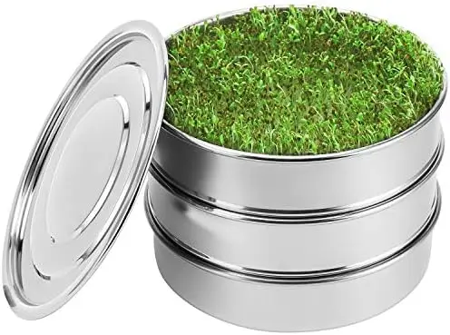 

Двухуровневая проращивательница SOLIGT из нержавеющей стали – Набор для проращивания семян с сетчатыми поддонами и крышкой