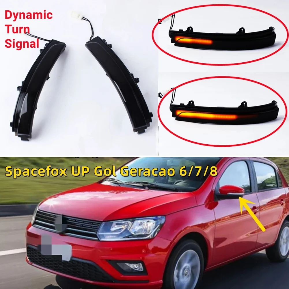 Dynamic Turn Signal Light LED Mirror Lamp for VW Voyage Saceiro G6 G7