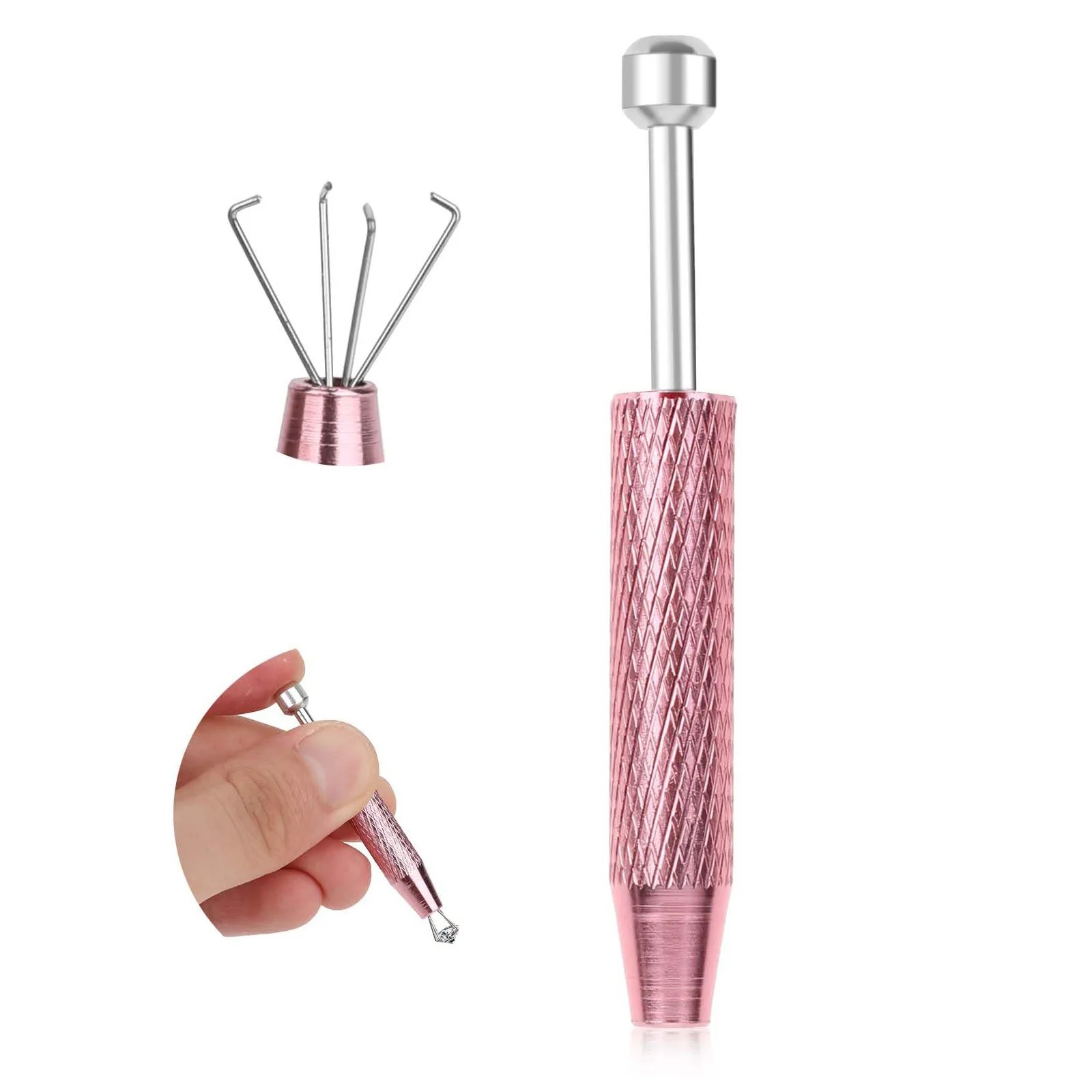 4 Claw Pick Up Tool Claws Beads Grabber Diamond Gems Prong Holder Stainless Steel Chip Gripper Body Piercings Assistance Tool
