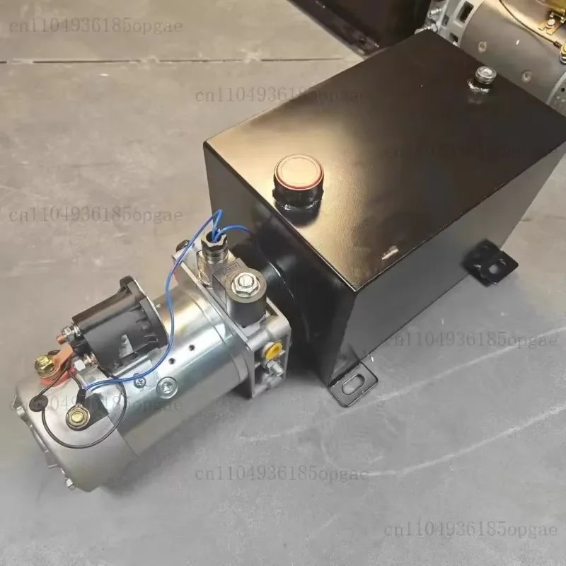 Light truck changed to self-unloading rear flip power unit DC electric hydraulic oil pump