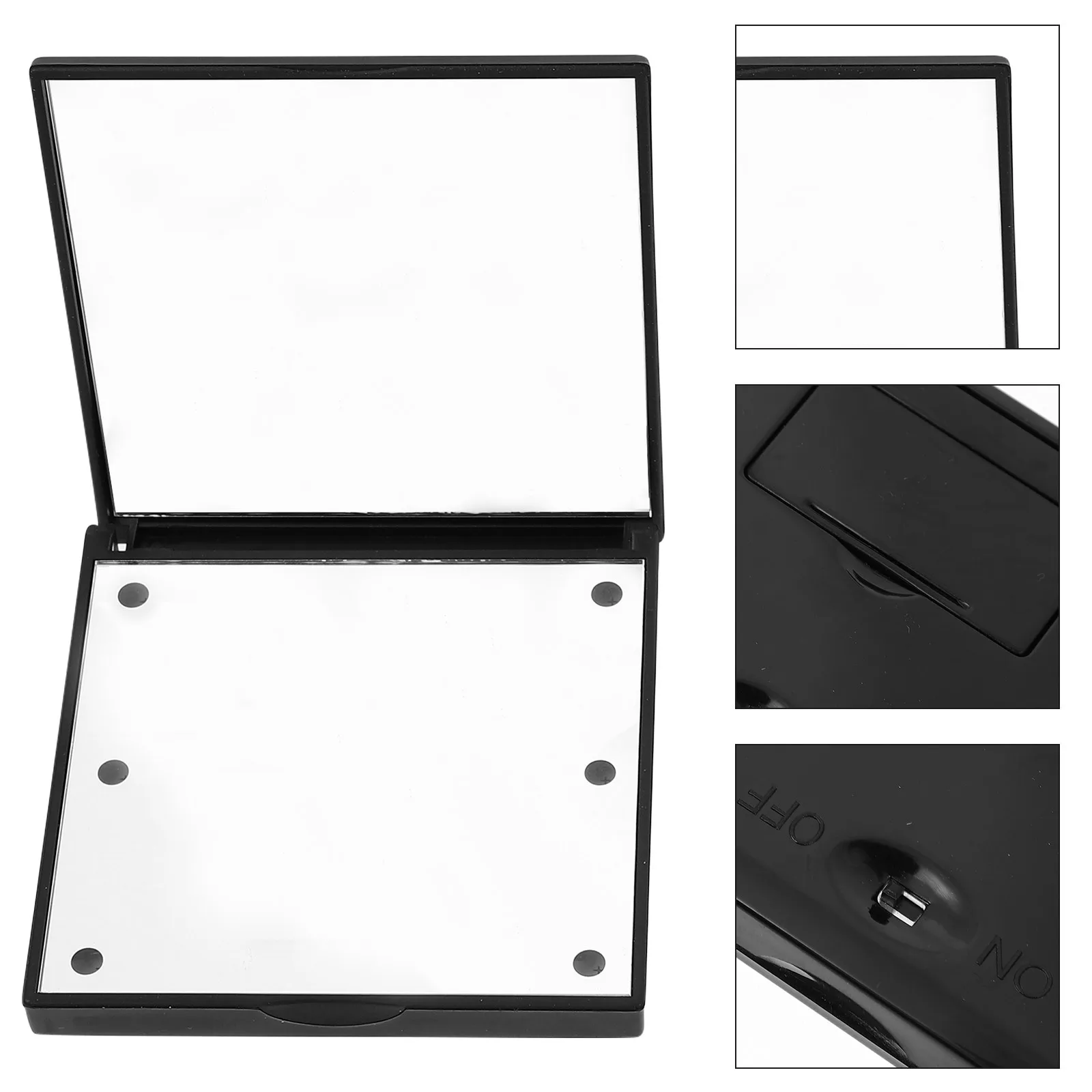 Miroir de maquillage LED Portable pliant, miroir de table Compact, lumière naturelle pour une Application de maquillage claire