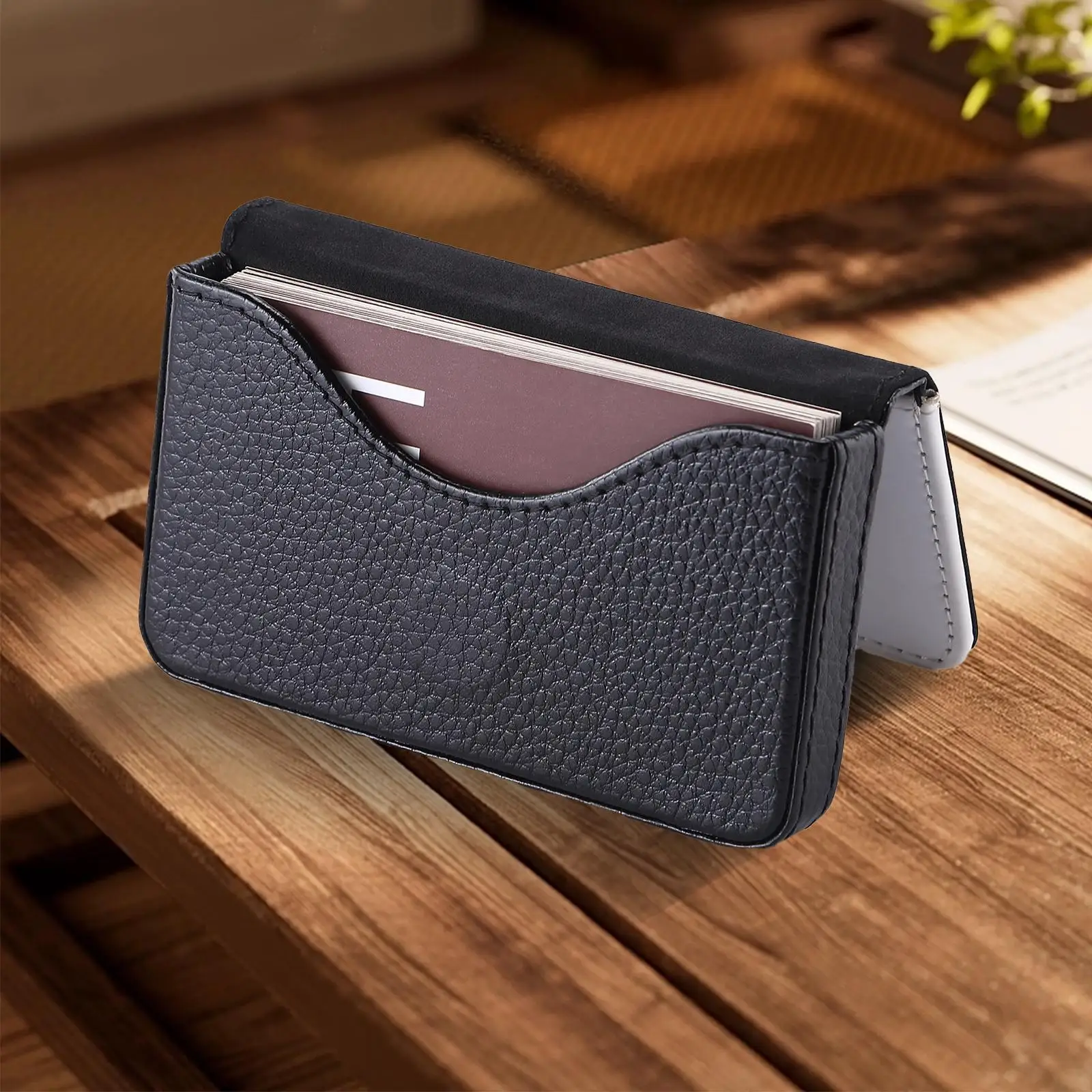 Business Card Holder Business File Pack Multifunction ID Card Holder Organizer for Essential Information Adults