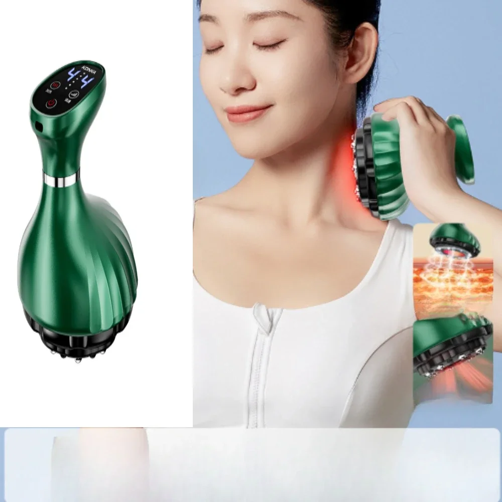 Electric Vacuum Suction Cupping Massager Microcurrent Heating Scraping Device Slimming Therapy Machine Body Detoxification Cups