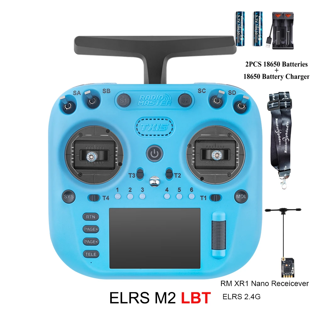 Radiomaster TX15 16ch 3.5inch IPS Touchscreen V5.0 Hall Gimbals Radio Controller ELRS FCC/LBT Built-in Gyro Microphone