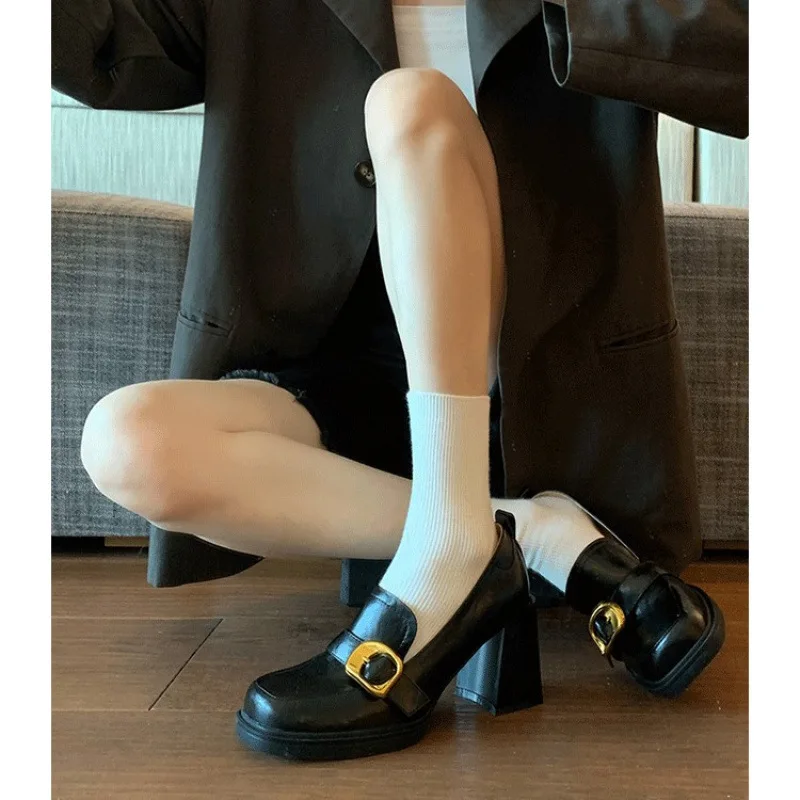 

Women's High-heeled Shoes, Metal Loafer Shoes, Streetwear 2025