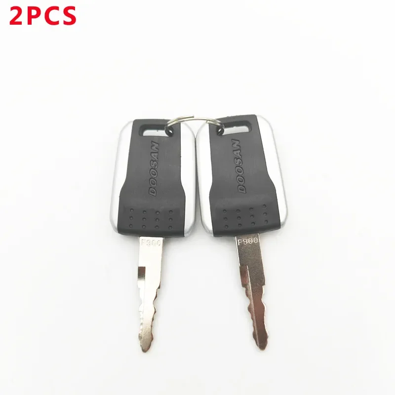 2 PCS F900 Klucz do koparki Deawoo Doosan Bobcat Terex Ciężki sprzęt Wyłącznik zapłonu Zamek drzwi Pasuje do E80