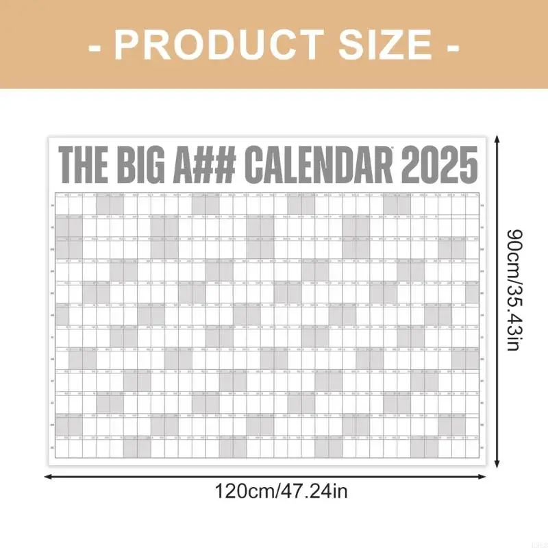 H9EB 2025 Full Year Calendar Wall Planner 2025 Yearly Planner From January 2025 To December 2025 Home Wall Planner Calendar