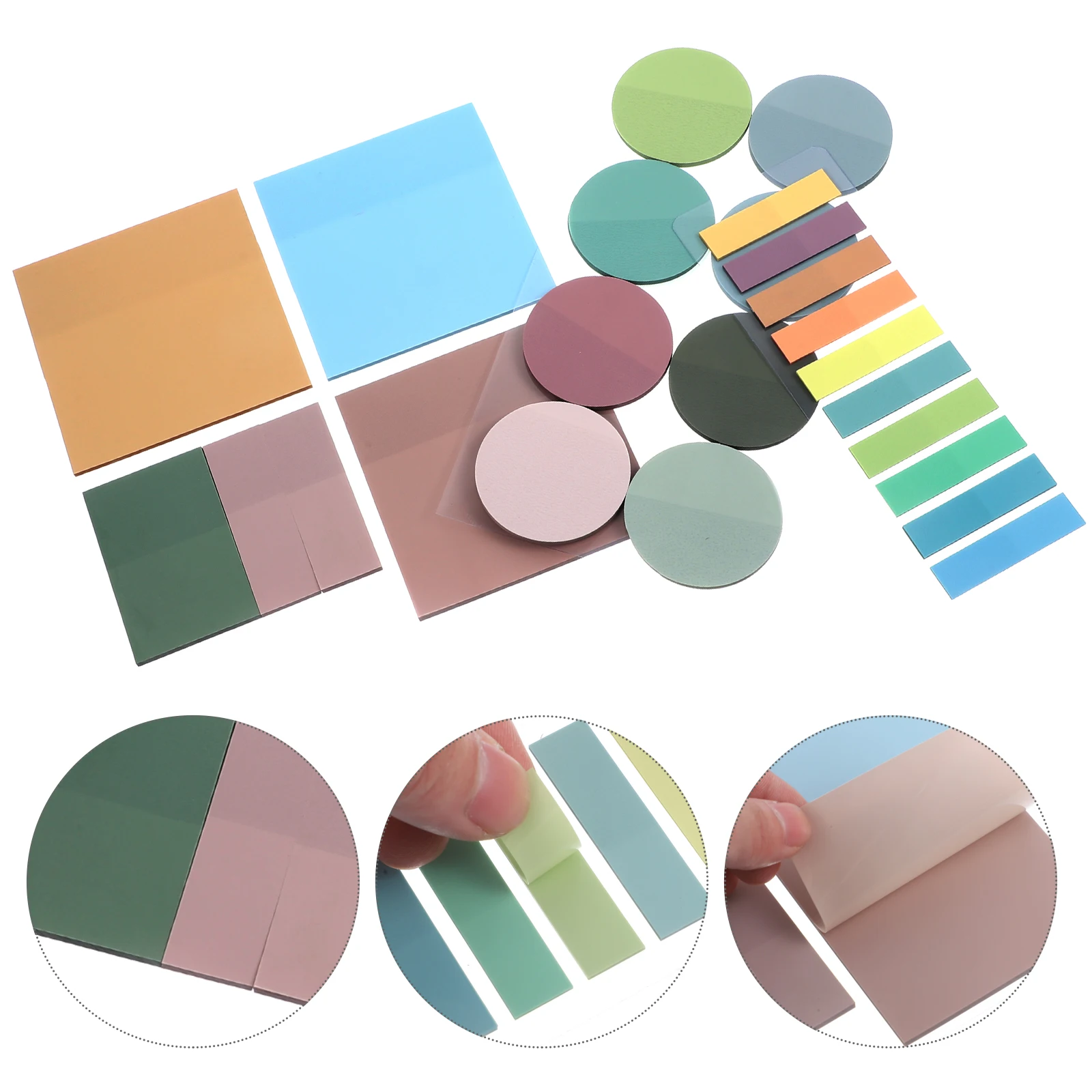 

900Pcs Colored Book Tabs Transparent Sticky Page Markers Practical Highlight Stickers Learning Accessories Book Tabs Transparent