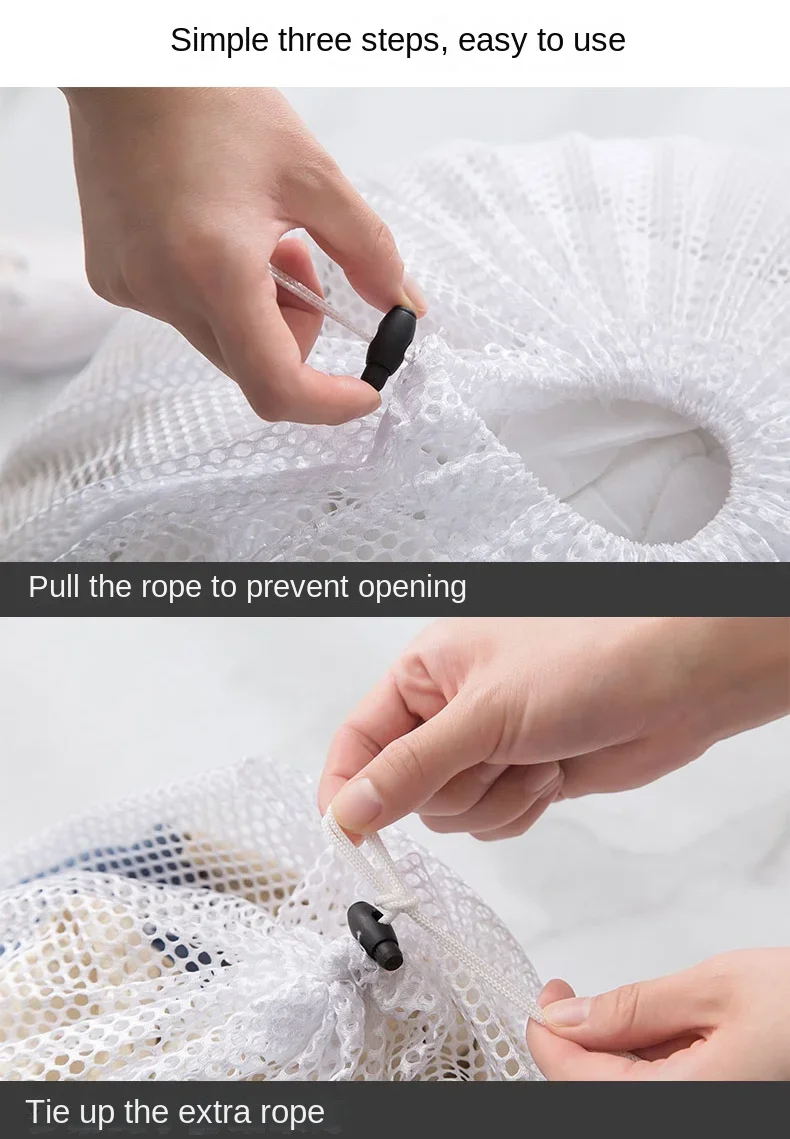 1/2/4 Stück Große Wäschesäcke aus Netzstoff für BHs, Socken und Unterwäsche – Organizer für Waschmaschine und Kleidungszubehör – Detail 9