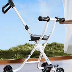 Light Folding Children's Cart Can Sit Can Lie Baby Walk Car Telescopic Pull Rod Can Be Adjusted To Walk The Baby Artifact