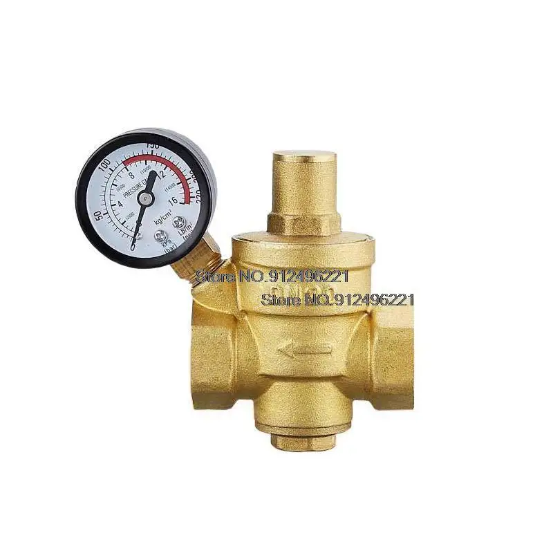 

1/2 "3/4" 1 "2" латунный редукционный клапан для обслуживания давления воды DN15/DN20/DN25/DN32 Регулятор Регулируемый предохранительный клапан Манометр