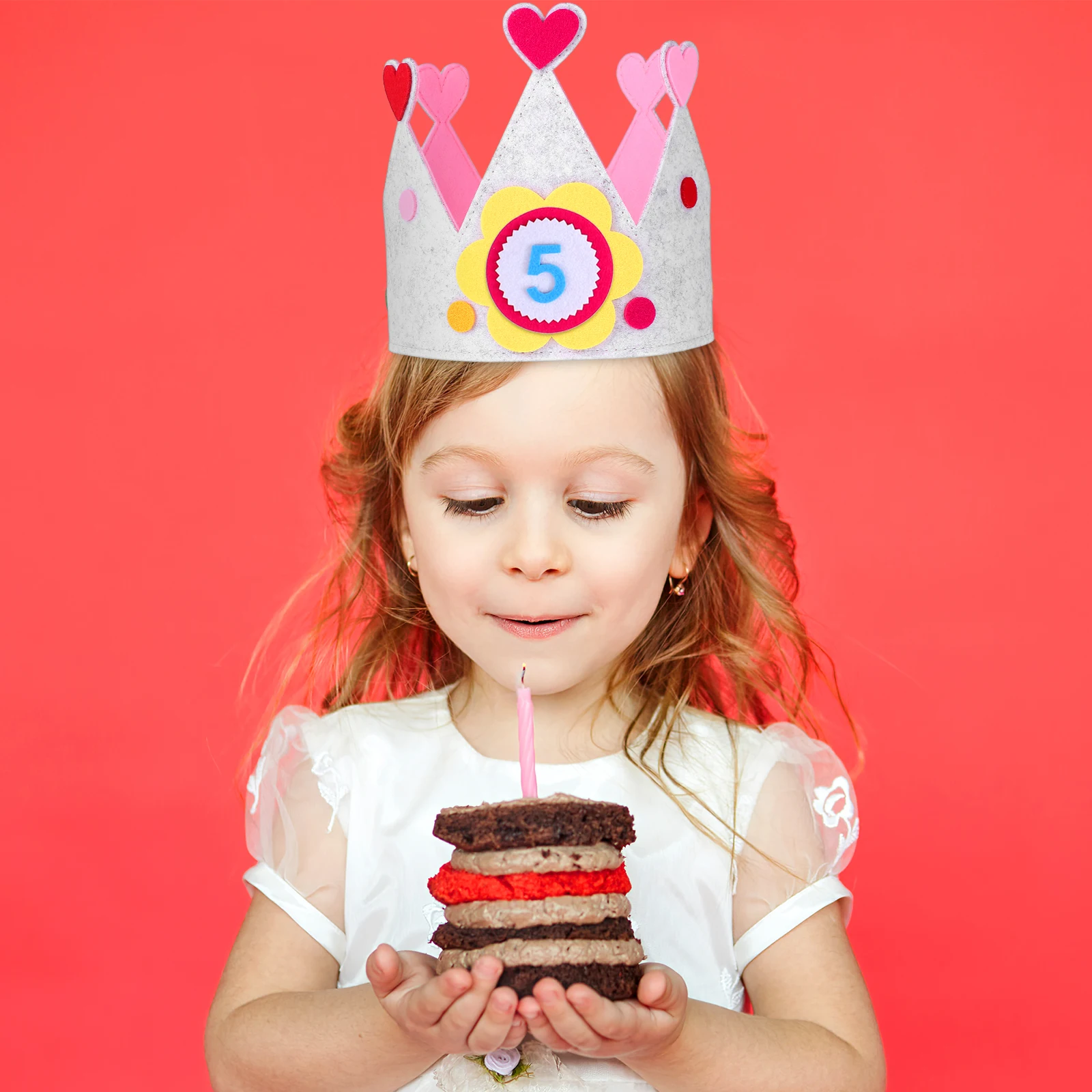 

Felt Crown 2 Happy Birthday Hats For Kids Sets 0 9 Numbers Kids Birthday Hats for Boys Girls Party