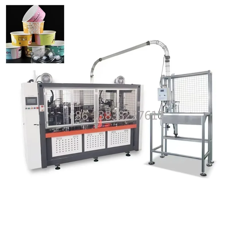 Disposable Tea & Coffee Cup Paper Cup Making Machine with Strong Power, Factory Price & Separate Control for Four Parts Running