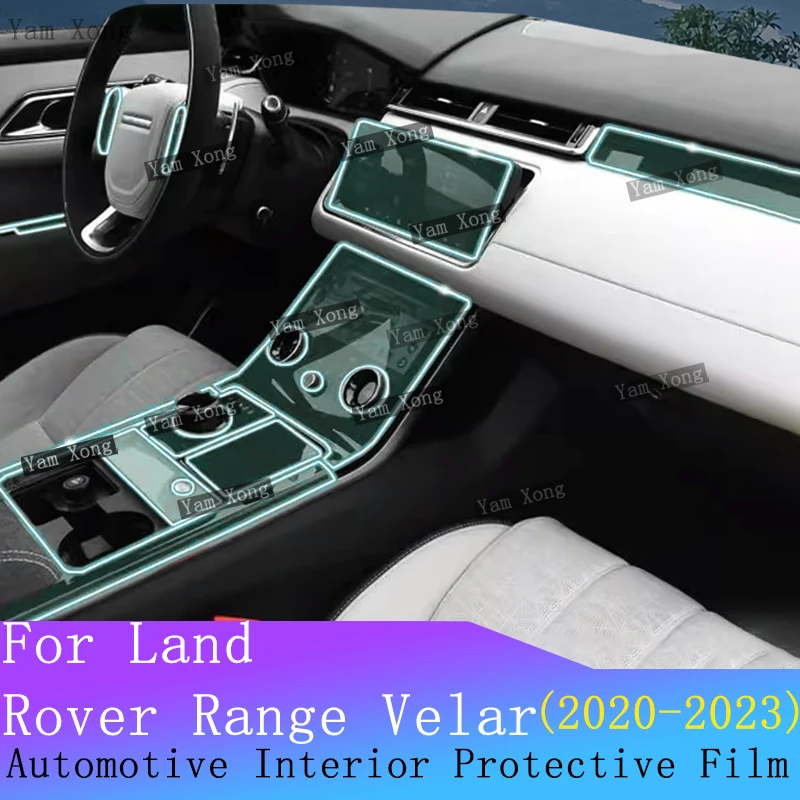 

For Land Rover Range Velar Full set interior Film Gear Panel TPU Transparent Protection Navigation screen Anti-scratch Sticker