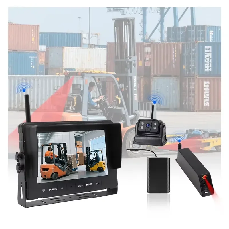 Wireless Rear View Backup Camera System with Blind Spot Detection for Truck Car Side Mirror Kit 9 Inch Waterproof Touch