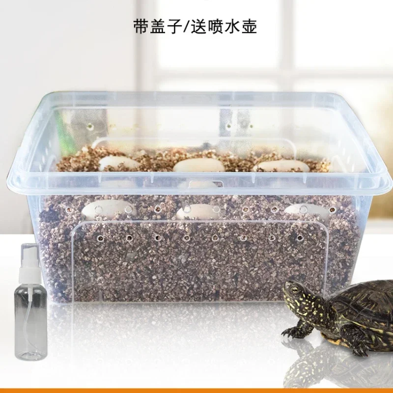 Reptile Breeding Feeding Box Transparent Plastic Insect Rearing Hatching Containers Habitat Cage for Spider Lizards Turtles