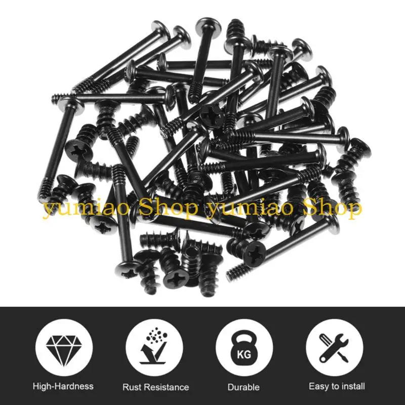 

587B Винт вентилятора корпуса ПК Винт корпуса вентилятора, включая 30 длинных винтов 30 коротких винтов Многоразовый легкий с