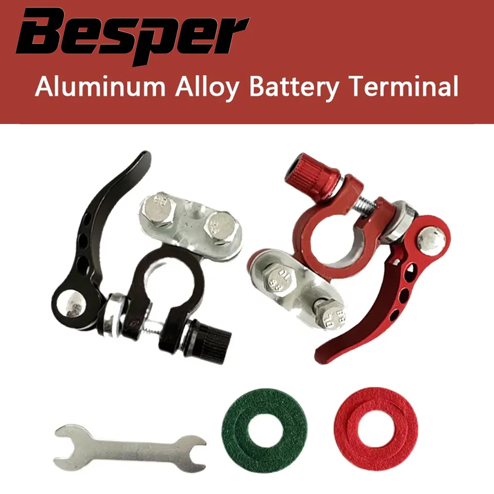 2Pcs Aluminum Alloy 2Pcs Battery Terminal High Quality Auto Parts Battery Top Joint Spot Tool Battery Clip Battery Clip Pincers