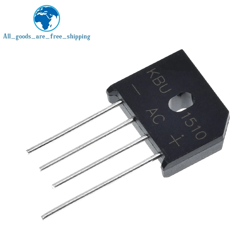 TZT 5PCS/lot diode bridge retifica KBU1510 DIP KBU-1510 15A 1000V ponte retificador electronica componentes KBU 1510