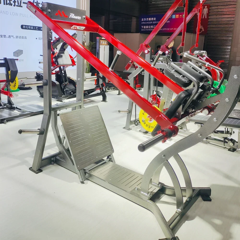 

Factory Commercial Gym Strength Training Double Track Squat Bodybuilding Plate Loaded Pendulum Squat Machine