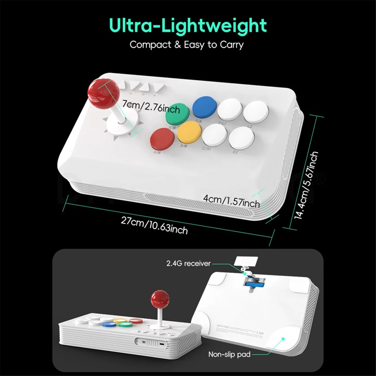 

2025 New- Y5A PRO Arcade Stick Switch Window Arcade Fight Stick Support Wireless BT 2.4G Receiver and Wired Connection