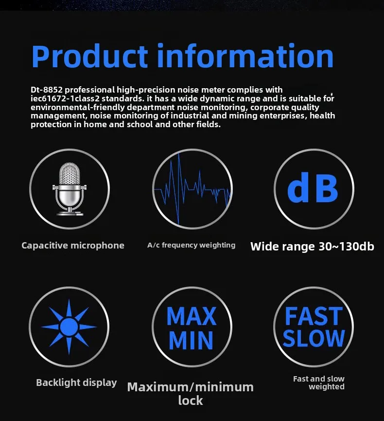 CEM مقياس مستوى الصوت الرقمي المهنية التناظرية ديسيبل USB التيار المتناوب/تيار مستمر الناتج 130db مقياس الضوضاء مع مسجل البيانات DB متر