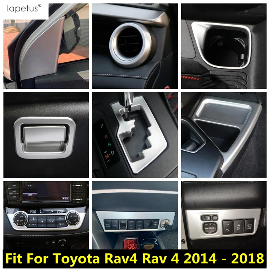 

Accessories Dashboard Air AC Hand Brake EPB Button Water Cup Holder Panel Cover Trim Interior For Toyota Rav4 Rav 4 2014 - 2018