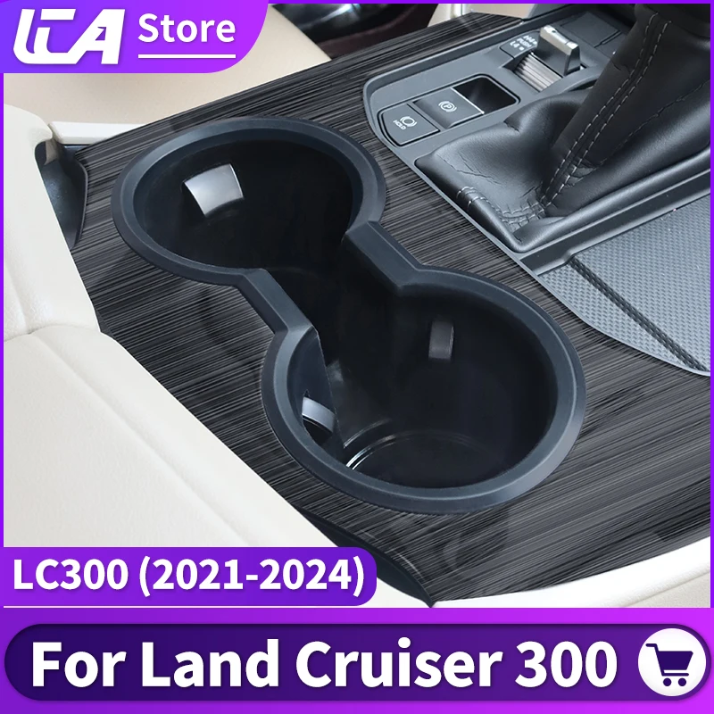 Suitable for Toyota Land Cruiser 300 central storage box refitting 2021 2022 2023 2024 2025 water cup mat decoration accessories