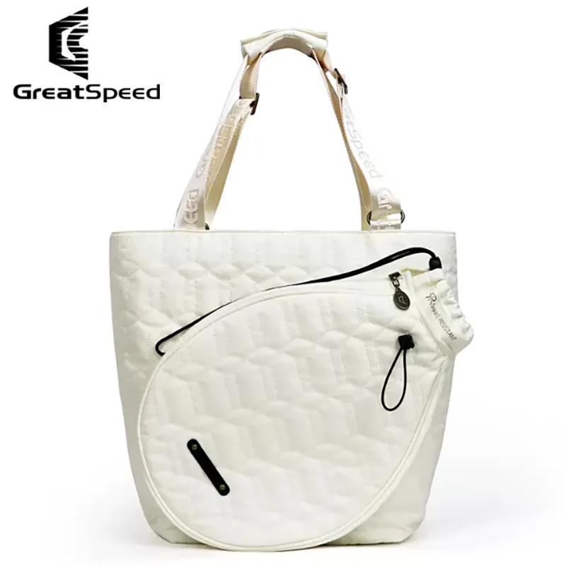 GREATSPEED Tennis Badminton Raquet Sports Bag One Shoulder Tote Pack Can Hold Two Rackets Suit For Women