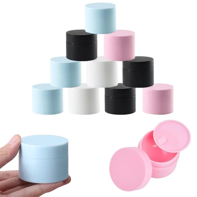 

30Pcs 5g-50g Mini Empty Plastic Cosmetics Jars with Screw Lids & Liners Portable Travel Containers For Makeup Creams Lip Balm