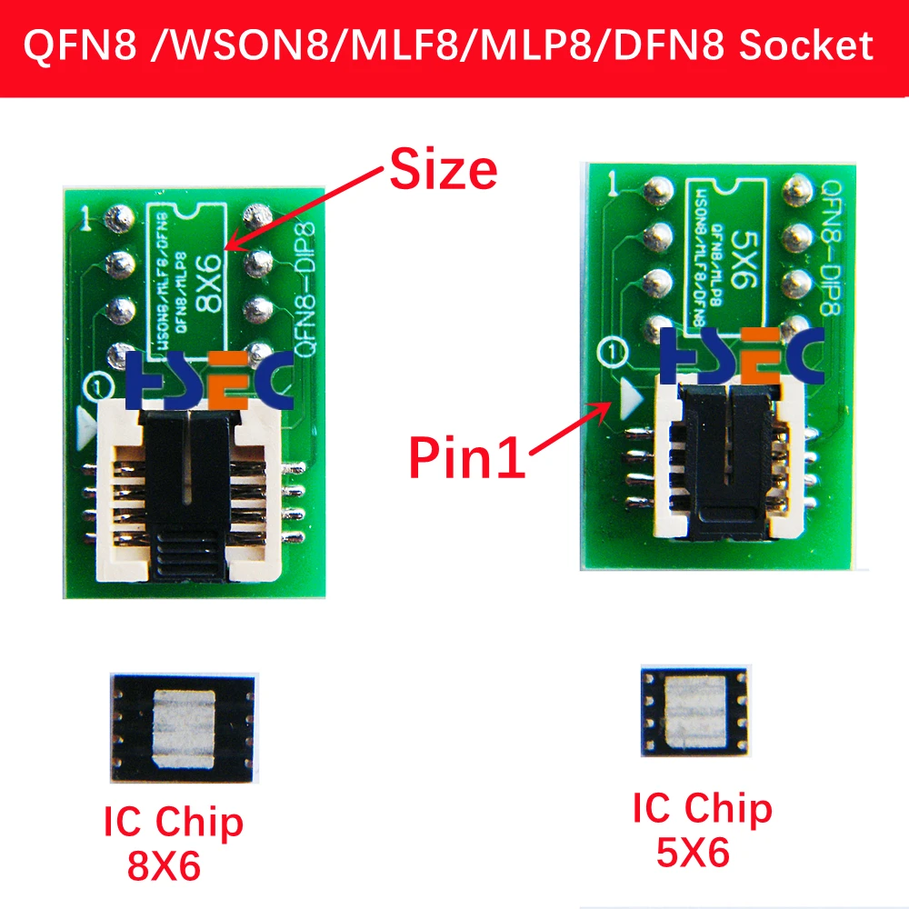 Adaptador DFN8 WSON8 MLF8 QFN8 6x5 mm para Programadores Universales: Evaluación Técnica y Uso Práctico con el Modelo 8DW86