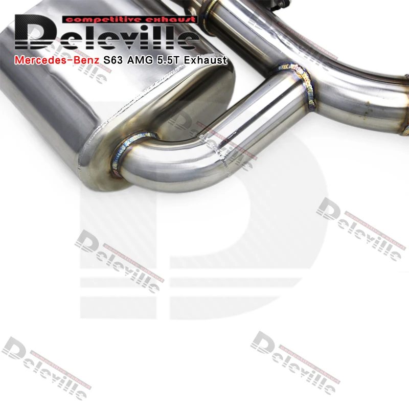 OEM Valvetronic Exhaust System For Mercedes-Benz S63 AMG W222 5.5T 2014-2020 Catback Muffler Quad Outlet
