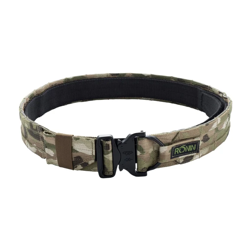 Ronin Style Tactical SENSHI Belt orecchino 2 pollici epice Outdoor Military Hunting Double Layer Belt Molle System AIRSOFT