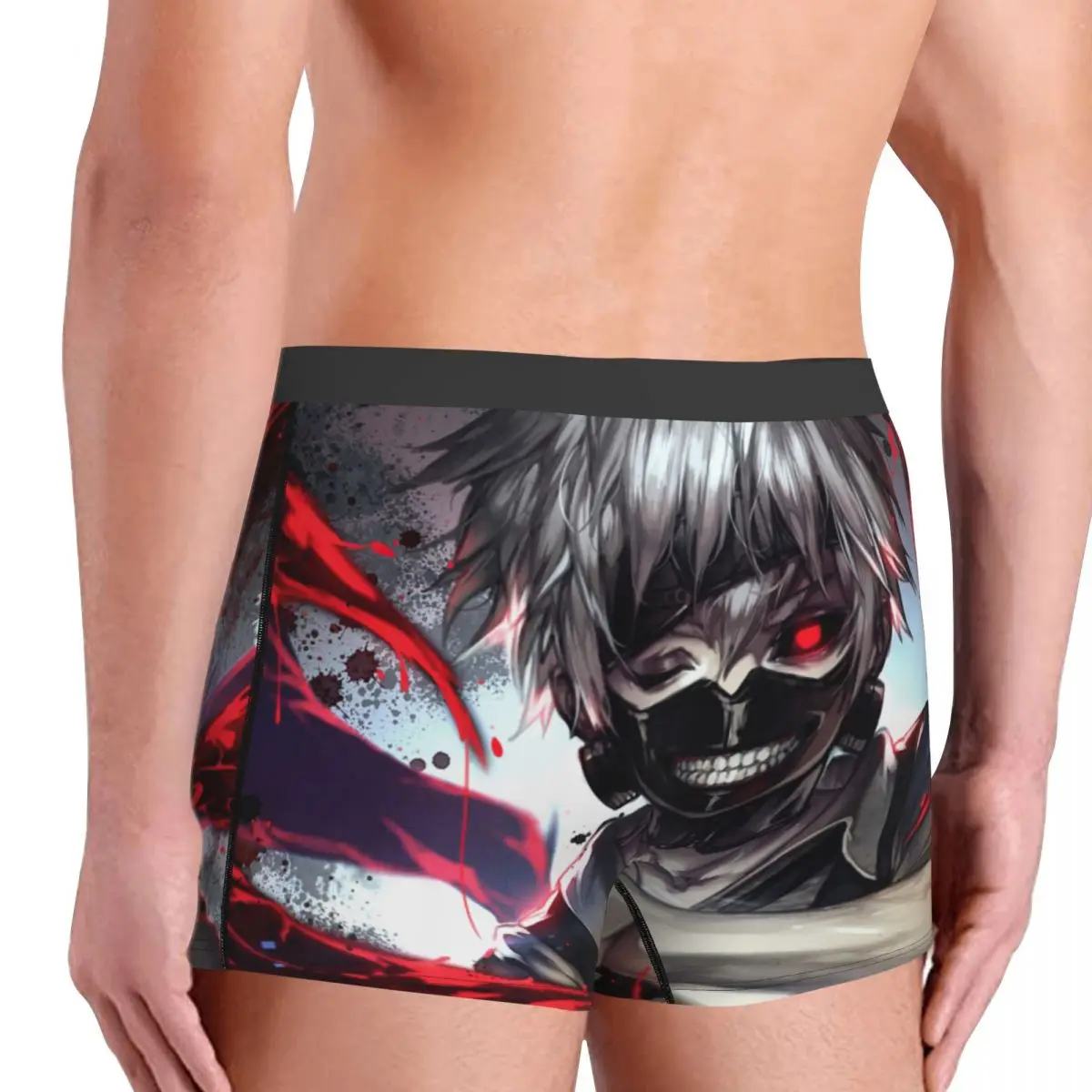 Anime Tokyo Ghoul Kaneki Ken Men\'s Underwear Boxer Shorts Panties Novelty Breathable Underpants for Homme S-XXL