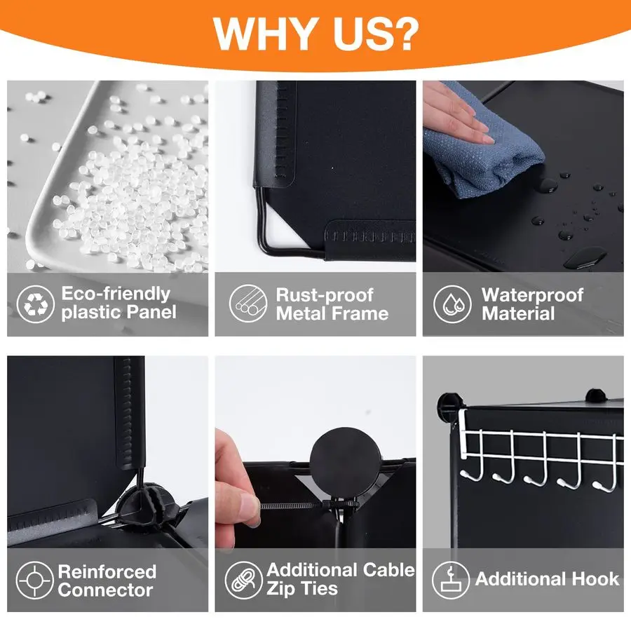 

Neprock 16 Cubby Storage Organizer, Closet Clothes Storage Organizer, Cube Shelves Closet Organizers and Storage Shelves for Cl