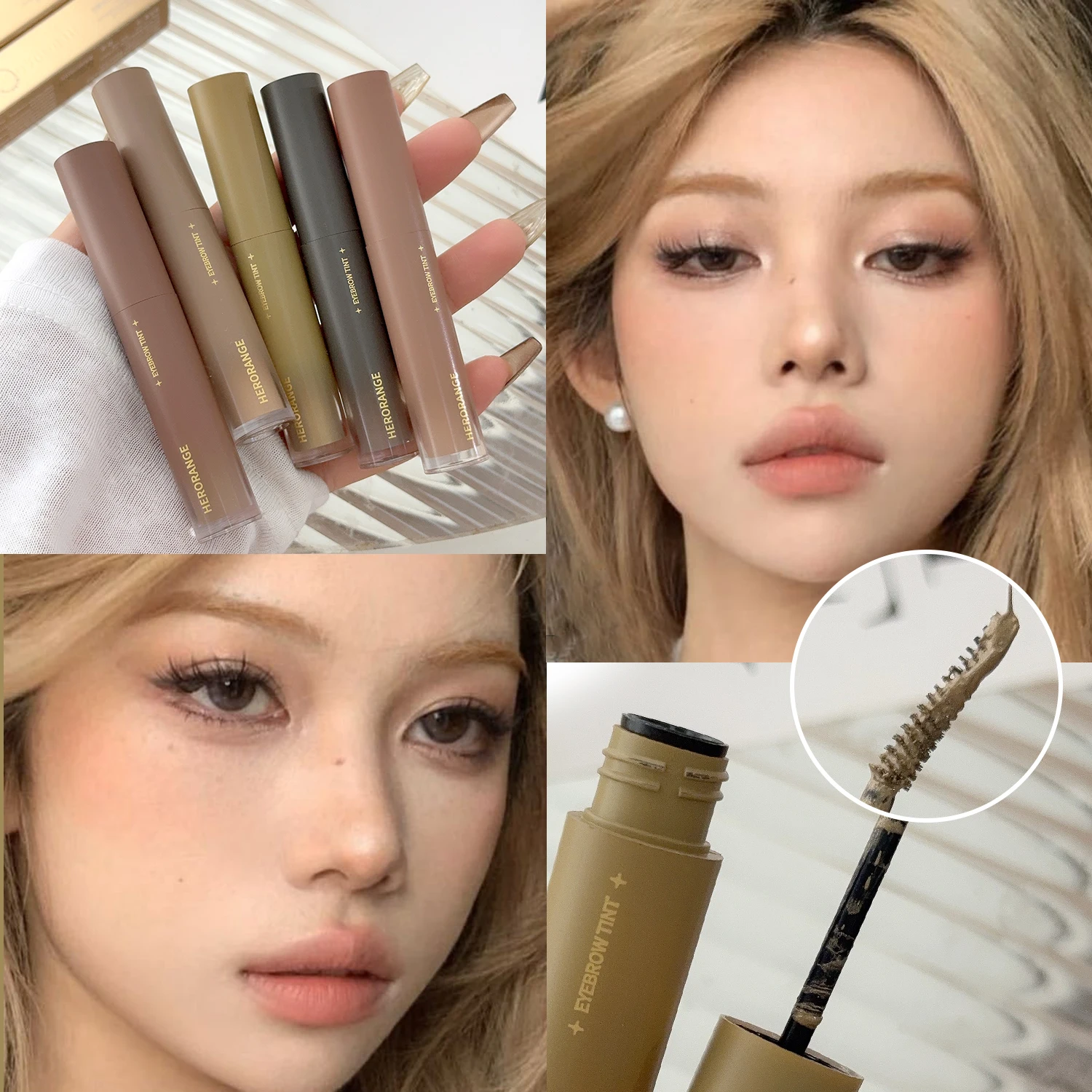 Waterproof Matte Dye Eyebrow Cream Tint Natural Lasting Quick Dry Dyeing Brow Tattoo Tinted Cream Brow Enhancer Makeup Cosmetics