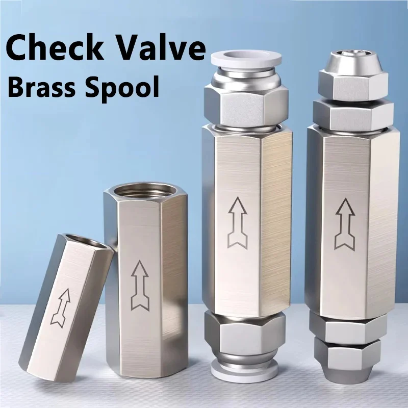 

20Pcs Pneumatic Check Valve 1/8 1/4 1/2 3/8 For Compressor 6mm 8mm 10mm 12mm One Way Air Gas Single Way Valve With Connector