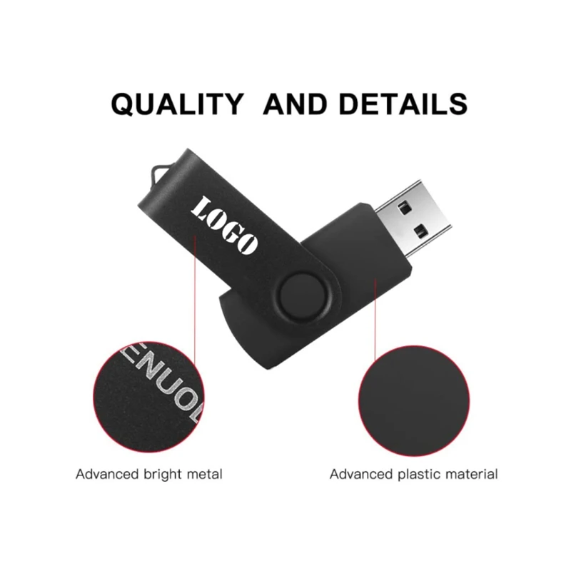 Unidad Flash USB 2,0 con logotipo personalizado, Pendrive de Metal de 8gb, 32gb, 16gb, 4gb, 10 piezas