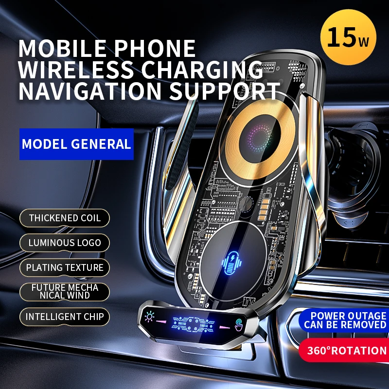 

Magnetic Car Phone Holder 15W Wireless Charging Touch Control Car Air Vent Stand for iPhone 12 13 14 15 Xiaomi Samsung Android