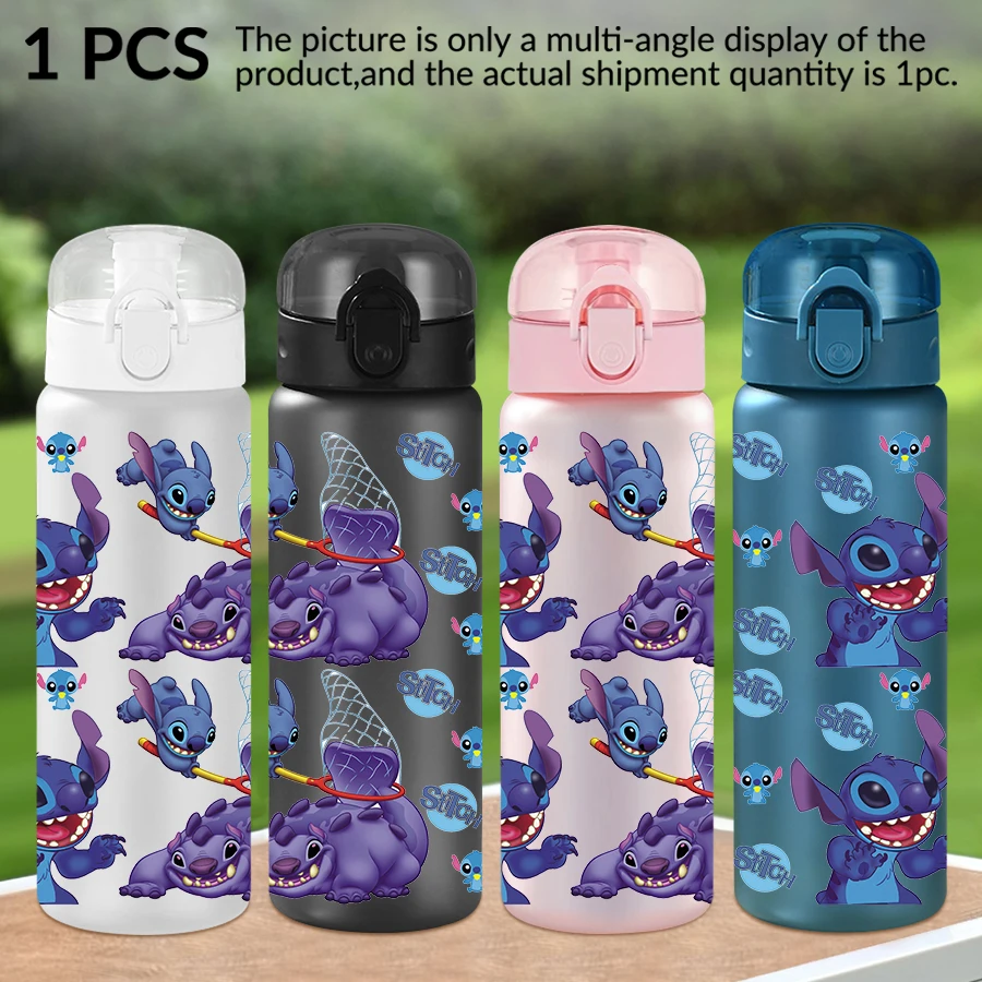 1pc disney stitch roxo monstro padrão 26oz garrafa de água de plástico esportes ao ar livre copo de água aniversário/regresso a casa presente