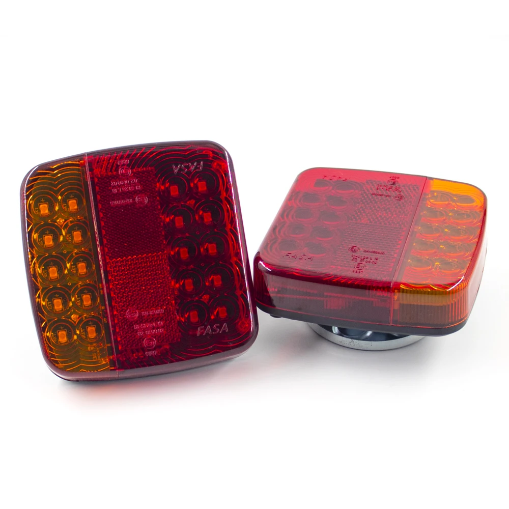 2PCS 12V/24V Wireless Magnetic LED Truck Taillight Trailer Rear Signal Warning Brake Light Lamp Bus Caravans Campers Lorry RV