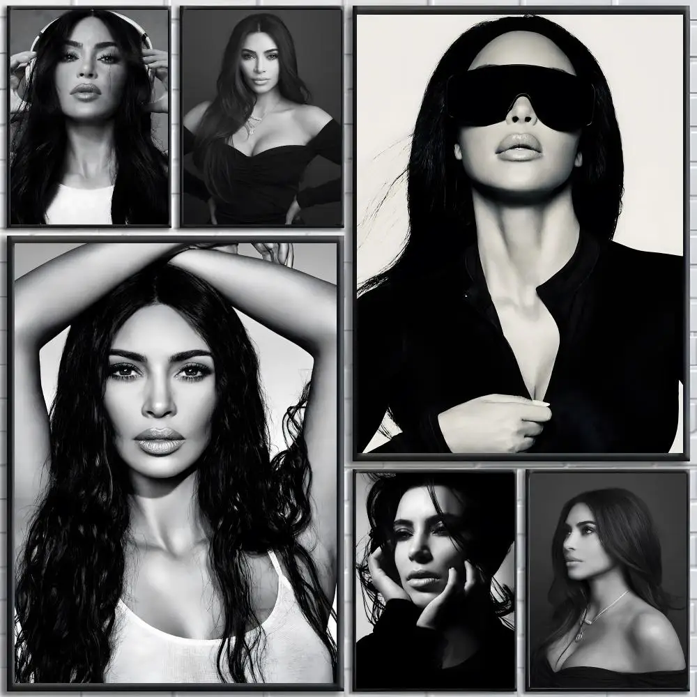 K-Kim Kardashian Poster posters for bedrooms and living rooms high definition cartoon movie-themed wall art.